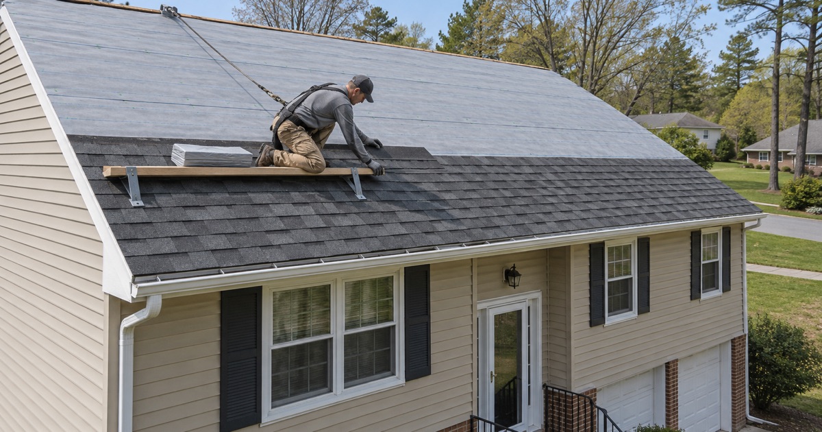 Re-roofing a 1970s raised ranch in Victory Lakes